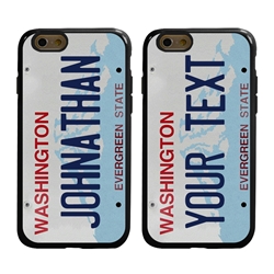 
Personalized License Plate Case for iPhone 6 / 6s – Hybrid Washington
