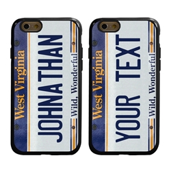 
Personalized License Plate Case for iPhone 6 / 6s – Hybrid West Virginia
