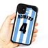 Personalized Argentina Soccer Jersey Case for iPhone 11 – Hybrid – (Black Case, Black Silicone)
