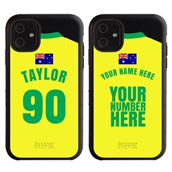 
Personalized Australia Soccer Jersey Case for iPhone 11 – Hybrid – (Black Case, Black Silicone)