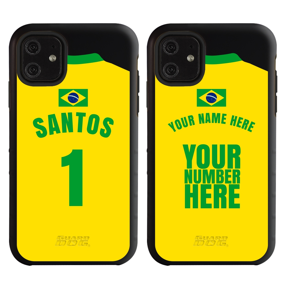 Personalized Brazil Soccer Jersey Case for iPhone 11 – Hybrid