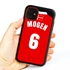 Personalized Denmark Soccer Jersey Case for iPhone 11 – Hybrid – (Black Case, Red Silicone)
