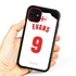 Personalized England Soccer Jersey Case for iPhone 11 – Hybrid – (Black Case, Red Silicone)

