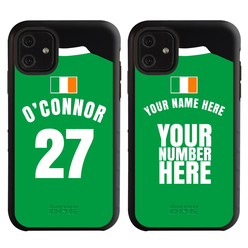 Personalized Ireland Soccer Jersey Case for iPhone 11 Hybrid (Black