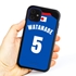 Personalized Japan Soccer Jersey Case for iPhone 11 – Hybrid – (Black Case, Blue Silicone)
