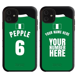 
Personalized Nigeria Soccer Jersey Case for iPhone 11 – Hybrid – (Black Case, Black Silicone)