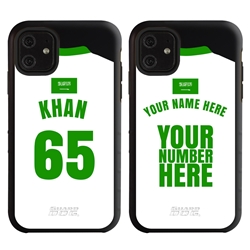 
Personalized Saudi Arabia Soccer Jersey Case for iPhone 11 – Hybrid – (Black Case, Black Silicone)