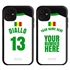 Personalized Senegal Soccer Jersey Case for iPhone 11 – Hybrid – (Black Case, Black Silicone)
