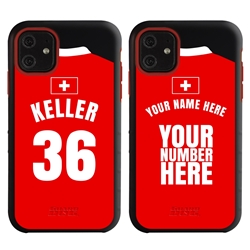 
Personalized Switzerland Soccer Jersey Case for iPhone 11 – Hybrid – (Black Case, Red Silicone)