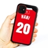 Personalized Tunisia Soccer Jersey Case for iPhone 11 – Hybrid – (Black Case, Red Silicone)
