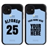Personalized Uruguay Soccer Jersey Case for iPhone 11 – Hybrid – (Black Case, Dark Blue Silicone)
