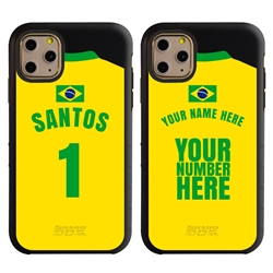 
Personalized Brazil Soccer Jersey Case for iPhone 11 Pro – Hybrid – (Black Case, Black Silicone)