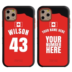 
Personalized Canada Soccer Jersey Case for iPhone 11 Pro – Hybrid – (Black Case, Red Silicone)