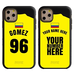 
Personalized Colombia Soccer Jersey Case for iPhone 11 Pro – Hybrid – (Black Case, Black Silicone)