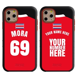 
Personalized Costa Rica Soccer Jersey Case for iPhone 11 Pro – Hybrid – (Black Case, Red Silicone)