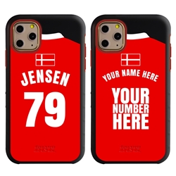 
Personalized Denmark Soccer Jersey Case for iPhone 11 Pro – Hybrid – (Black Case, Red Silicone)