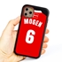Personalized Denmark Soccer Jersey Case for iPhone 11 Pro – Hybrid – (Black Case, Red Silicone)
