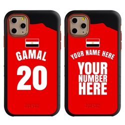 
Personalized Egypt Soccer Jersey Case for iPhone 11 Pro – Hybrid – (Black Case, Red Silicone)