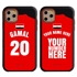 Personalized Egypt Soccer Jersey Case for iPhone 11 Pro – Hybrid – (Black Case, Red Silicone)

