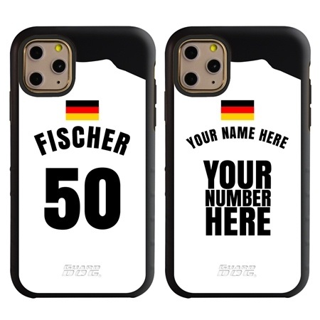 Personalized Germany Soccer Jersey Case for iPhone 11 Pro – Hybrid – (Black Case, Black Silicone)
