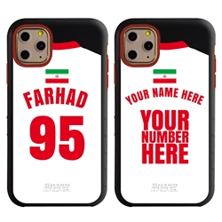 
Personalized Iran Soccer Jersey Case for iPhone 11 Pro – Hybrid – (Black Case, Red Silicone)