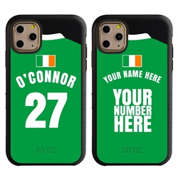 
Personalized Ireland Soccer Jersey Case for iPhone 11 Pro – Hybrid – (Black Case, Black Silicone)