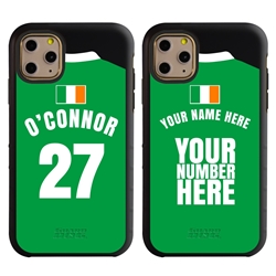 
Personalized Ireland Soccer Jersey Case for iPhone 11 Pro – Hybrid – (Black Case, Black Silicone)