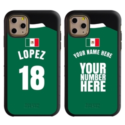 
Personalized Mexico Soccer Jersey Case for iPhone 11 Pro – Hybrid – (Black Case, Black Silicone)
