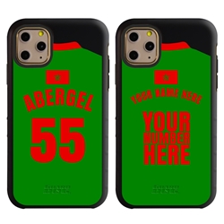 
Personalized Morocco Soccer Jersey Case for iPhone 11 Pro – Hybrid – (Black Case, Black Silicone)
