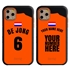 Personalized Netherlands Soccer Jersey Case for iPhone 11 Pro – Hybrid – (Black Case, Orange Silicone)
