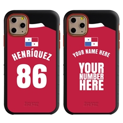 
Personalized Panama Soccer Jersey Case for iPhone 11 Pro – Hybrid – (Black Case, Red Silicone)