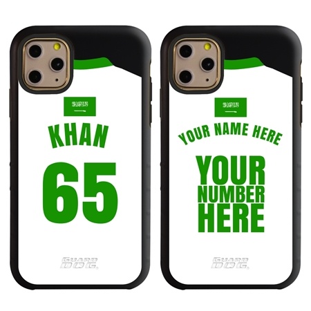 Personalized Saudi Arabia Soccer Jersey Case for iPhone 11 Pro – Hybrid – (Black Case, Black Silicone)
