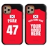 Personalized South Korea Soccer Jersey Case for iPhone 11 Pro – Hybrid – (Black Case, Red Silicone)
