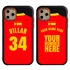 Personalized Spain Soccer Jersey Case for iPhone 11 Pro – Hybrid – (Black Case, Red Silicone)
