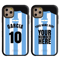 
Personalized Argentina Soccer Jersey Case for iPhone 11 Pro Max – Hybrid – (Black Case, Black Silicone)