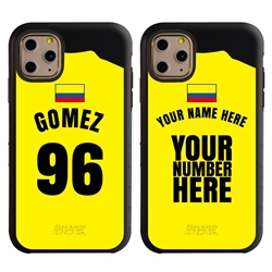 
Personalized Colombia Soccer Jersey Case for iPhone 11 Pro Max – Hybrid – (Black Case, Black Silicone)