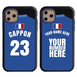 
Personalized France Soccer Jersey Case for iPhone 11 Pro Max – Hybrid – (Black Case, Blue Silicone)