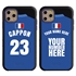 Personalized France Soccer Jersey Case for iPhone 11 Pro Max – Hybrid – (Black Case, Blue Silicone)
