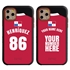 Personalized Panama Soccer Jersey Case for iPhone 11 Pro Max – Hybrid – (Black Case, Red Silicone)
