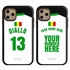 Personalized Senegal Soccer Jersey Case for iPhone 11 Pro Max – Hybrid – (Black Case, Black Silicone)
