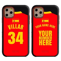 
Personalized Spain Soccer Jersey Case for iPhone 11 Pro Max – Hybrid – (Black Case, Red Silicone)