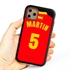 Personalized Spain Soccer Jersey Case for iPhone 11 Pro Max – Hybrid – (Black Case, Red Silicone)
