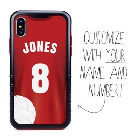 Custom Volleyball Jersey Case for iPhone X / XS - Hybrid (Full Color Jersey)
