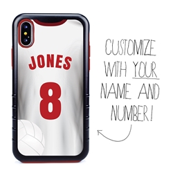 
Custom Volleyball Jersey Case for iPhone X / XS - Hybrid (White Jersey)