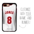 Custom Volleyball Jersey Case for iPhone 7 Plus / 8 Plus - Hybrid (White Jersey)
