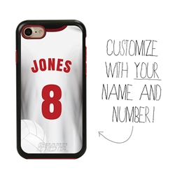 
Custom Volleyball Jersey Case for iPhone 7 / 8 / SE - Hybrid (White Jersey)