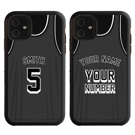 Personalized Basketball Jersey Case for iPhone 11 - Hybrid (Black Case)
