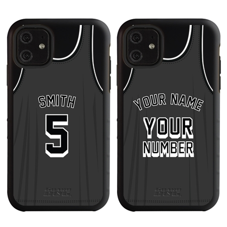 Personalized Basketball Jersey Case for iPhone 11 - Hybrid (Black Case)
