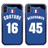 Personalized France Soccer Jersey Case for iPhone X/Xs – Hybrid – (Black Case, Blue Silicone)
