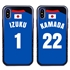 Personalized Japan Soccer Jersey Case for iPhone X/Xs – Hybrid – (Black Case, Blue Silicone)
